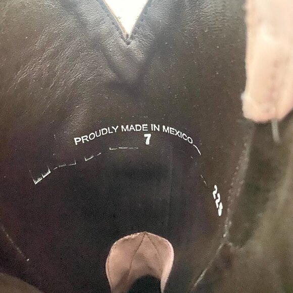 Lane EMMA JANE Womens Cowboy Boots 7 Pink Western Cowgirl Mid Calf Pointed Toe - Picture 10 of 12